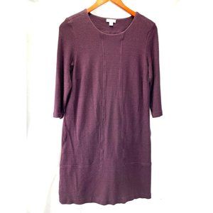 FALL Back to School J.Jill Ponte Knit Herringbone Dress, Size Small Petite